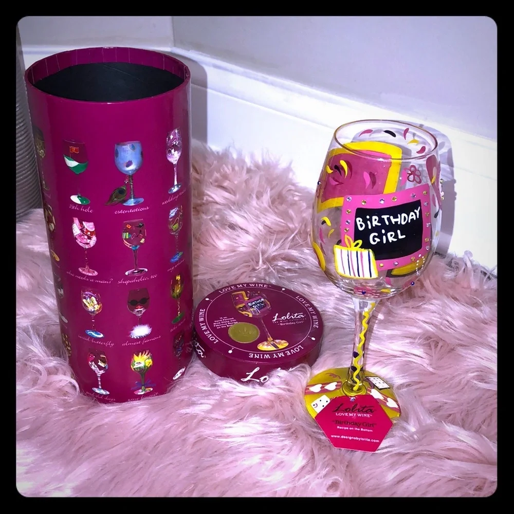 Lolita Birthday Girl Wine Glass
